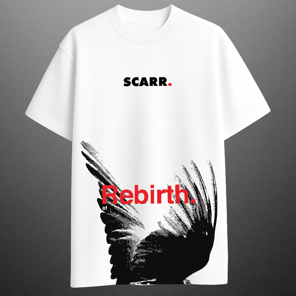 SCARR Rebirth white T-shirt. - Image 2