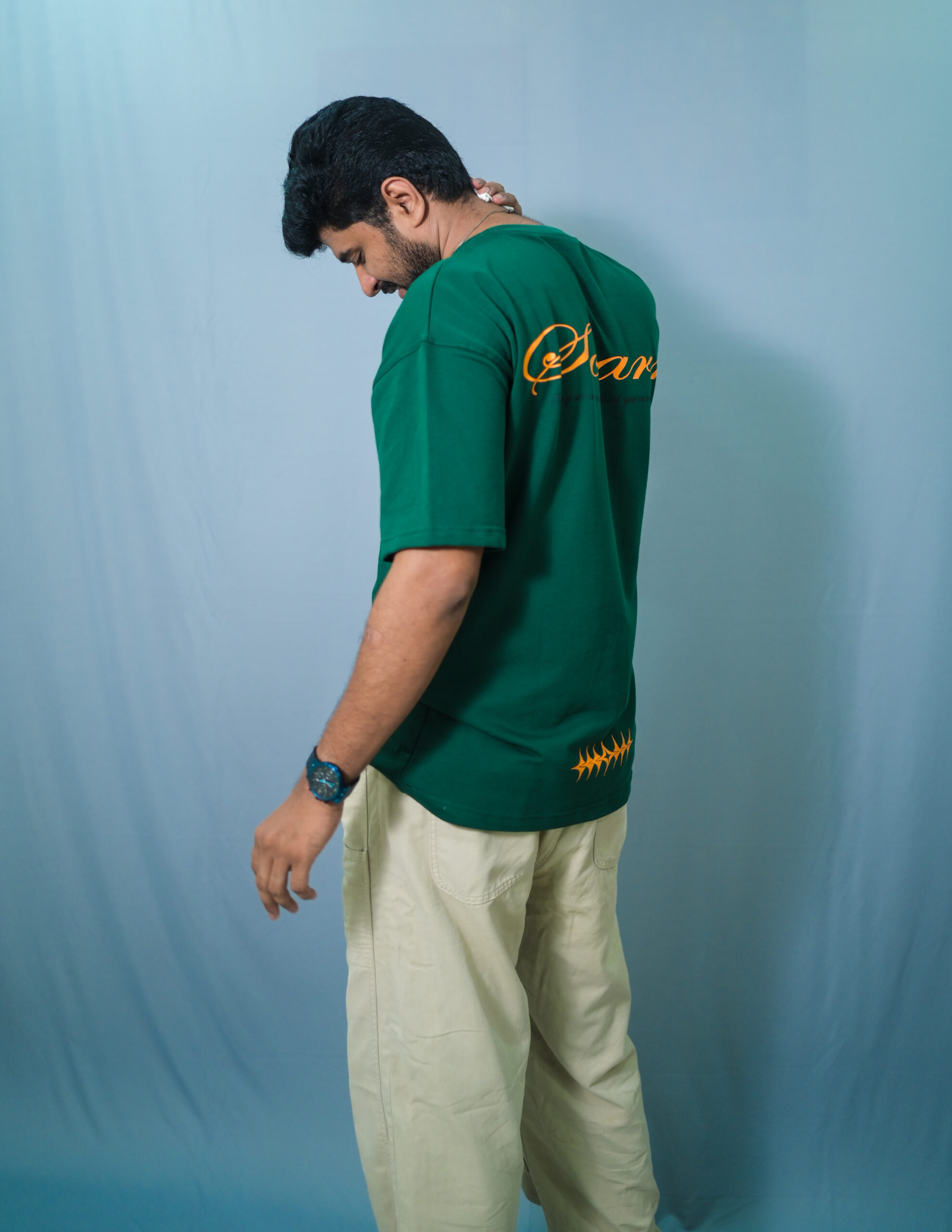 SCARR Premium bottle green T-shirt. - Image 6