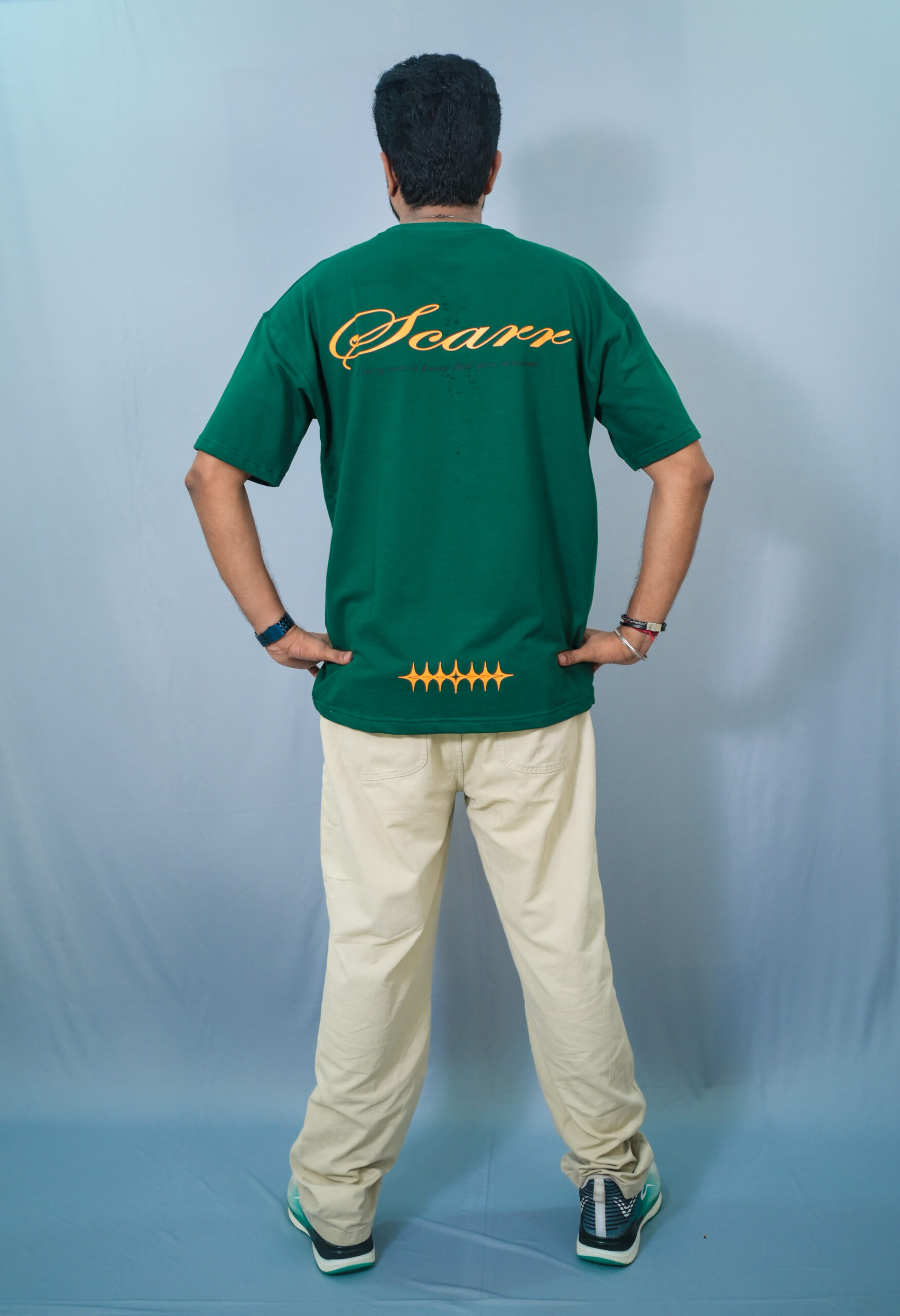 SCARR Premium bottle green T-shirt. - Image 5