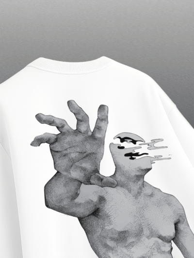 SCARR Rebirth white T-shirt.