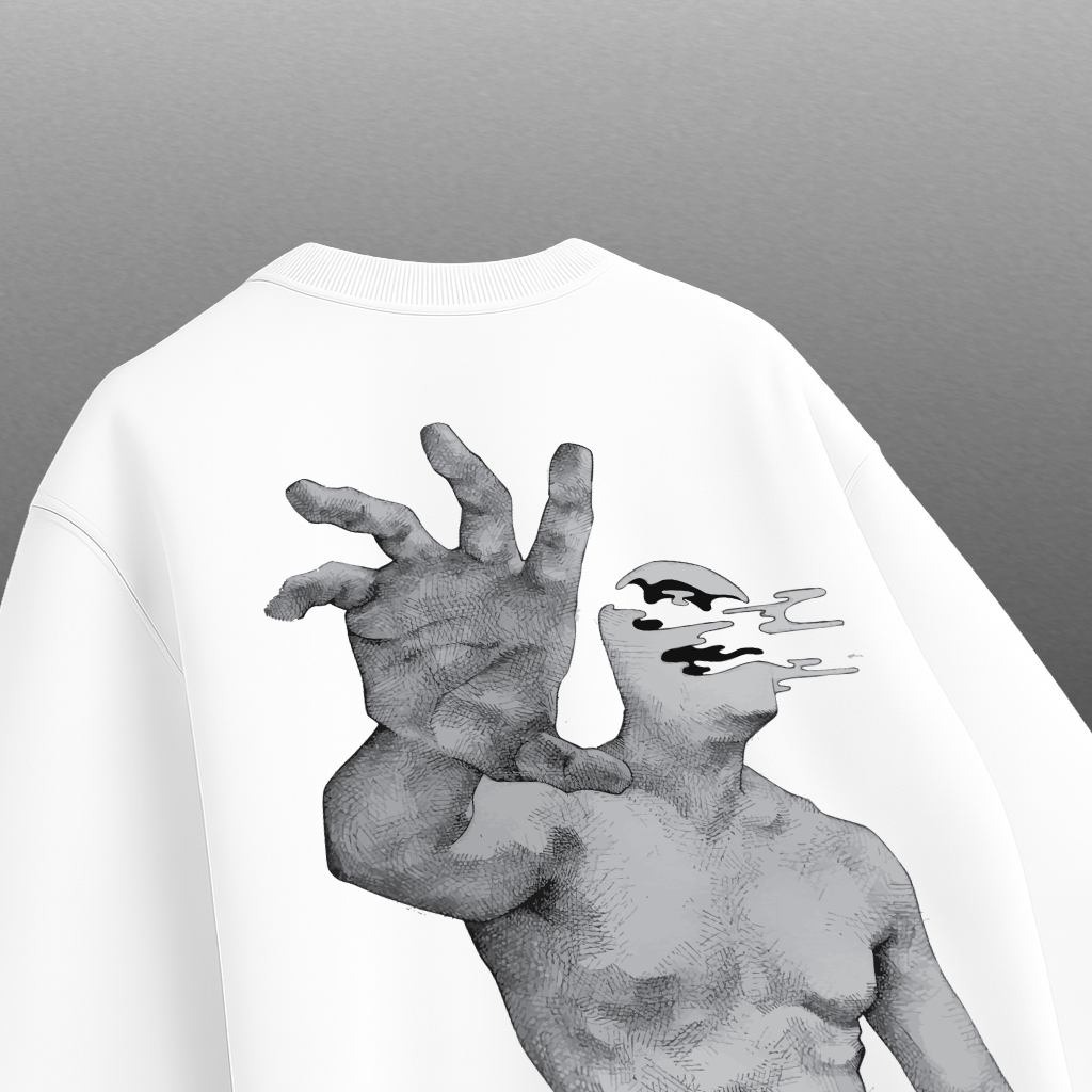 SCARR Rebirth white T-shirt.